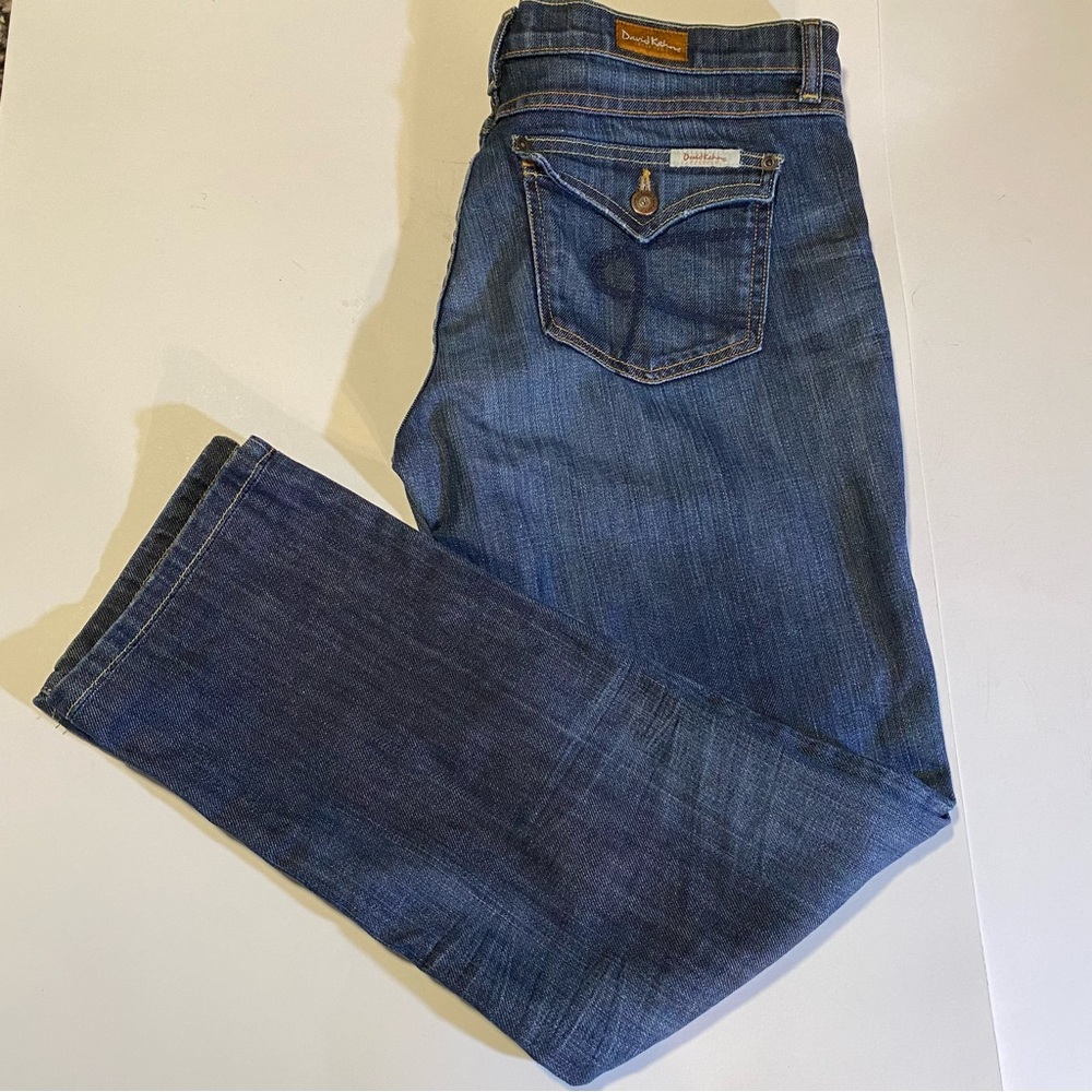 David Khan jeans SZ 31, inseam 28”, slight stretch, light distressed, style 378